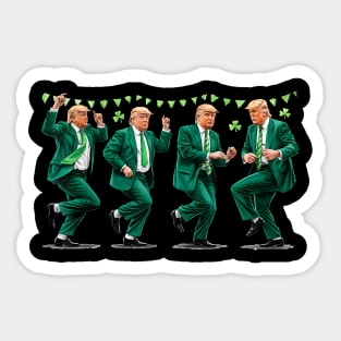Trump Dance St Patrick_S Day Sticker
